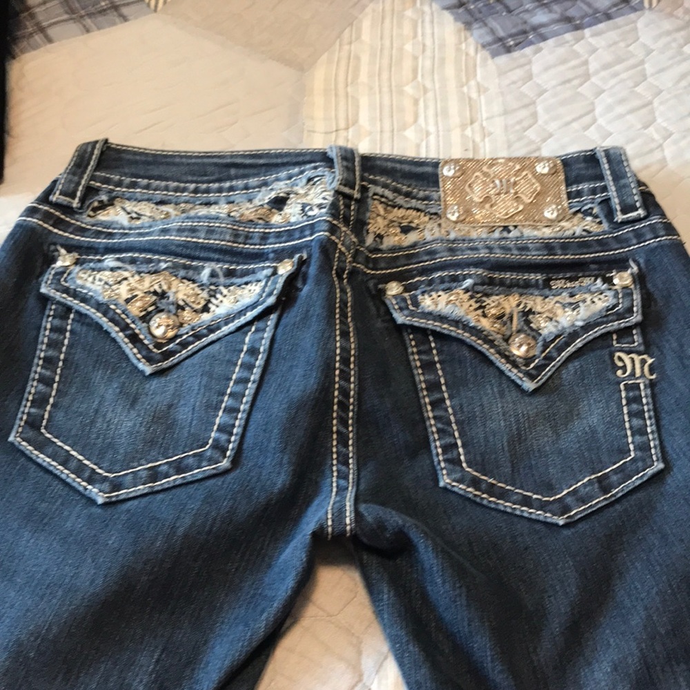 Miss Me Ladies Jeans. Altered to a straight Leg